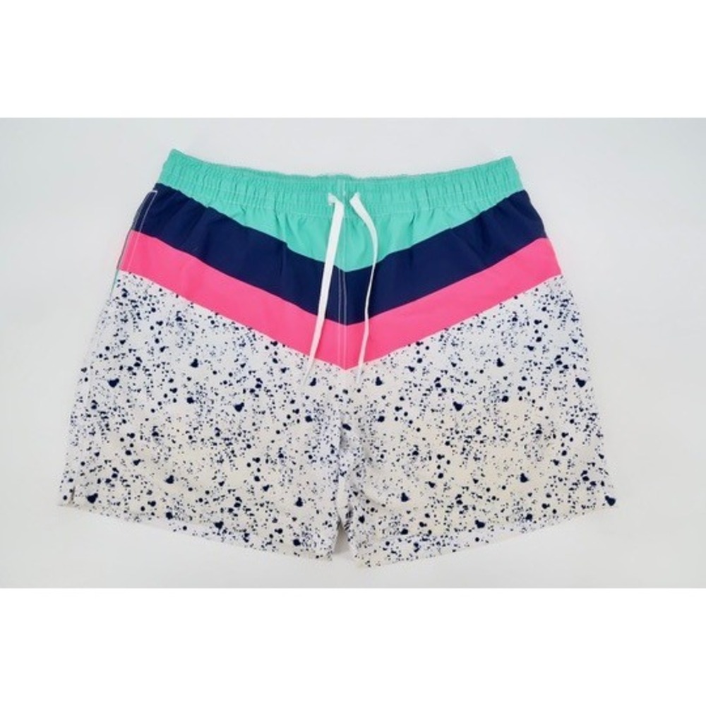 Chubbies The Aquatic Libations Swim Trunks Mens Large Splatter 5.5 Inseam